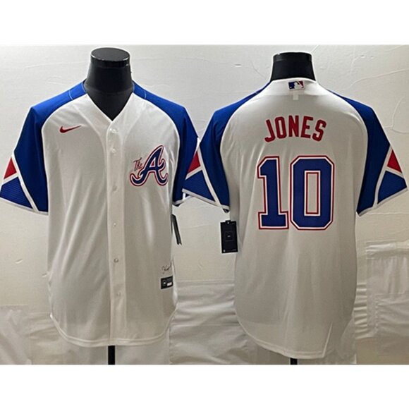 Mens/Youths Select Chipper Jones Stitched White Jersey